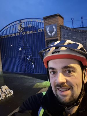 Stuart Bull at Goodison Park, home of Everton. 