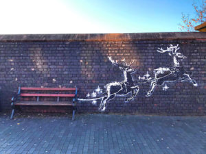 Banksy's artwork in the Jewellery Quarter.