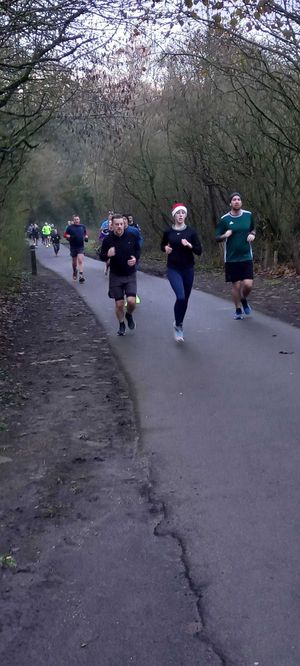 Telford parkrunners join in with the festivities. Photo: Kalig Beachy