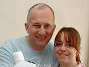 Supporting image for story: Couple cleaning up in soap