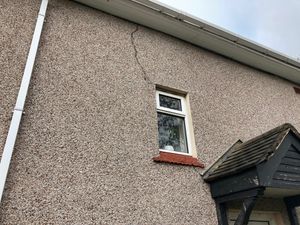 Cracks residents say are caused by trees roots in Newark Road. Picture Martyn Smith/LDRS free for LDRS use