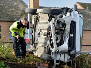 Supporting image for story: Two taken to hospital after police car in Telford crash  