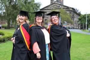 Telford College higher education students Claire Bedding, Mary Homer, Donna Creddidio who all studied Foundation Degree in Primary Education