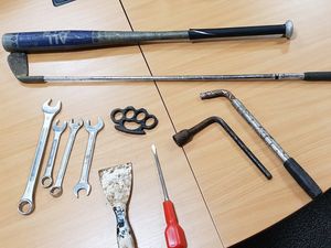Supporting image for story: Bat, club and knuckle dusters found hidden in West Bromwich town centre