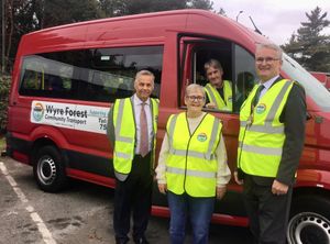 Cllr Louis Stephen (right) with (from left) WFCT chair Glen Collins and volunteers Pam Collins and Roger Dyer