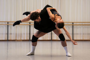 Dancers from the Birmingham Royal Ballet perform a rehearsal during the launch event for Black Sabbath - The Ballet, at the Patrick Studio in Birmingham Hippodrome. Photo: Jacob King/PA Wire.