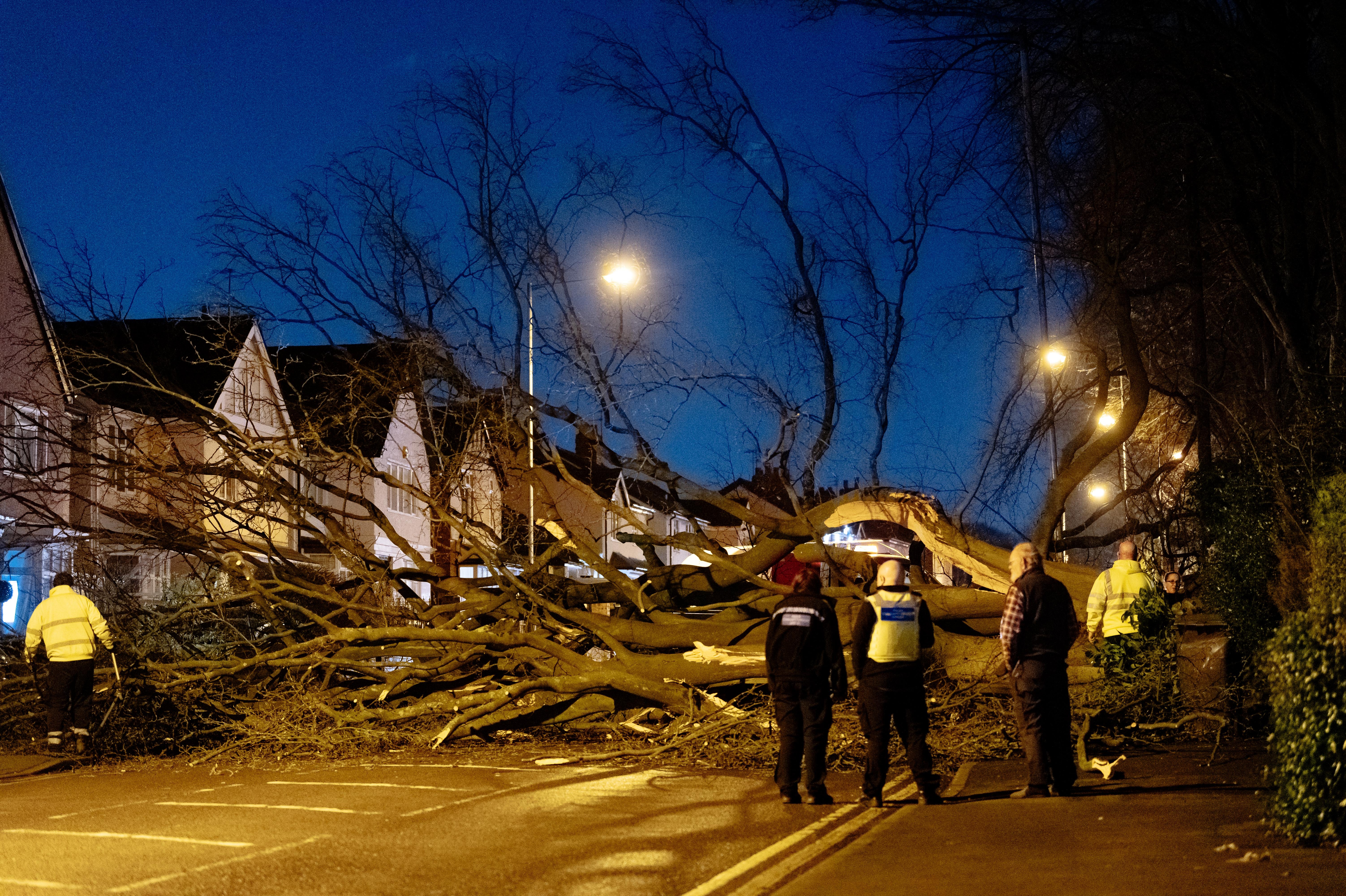 Birches Barn Road was shut in both directions
