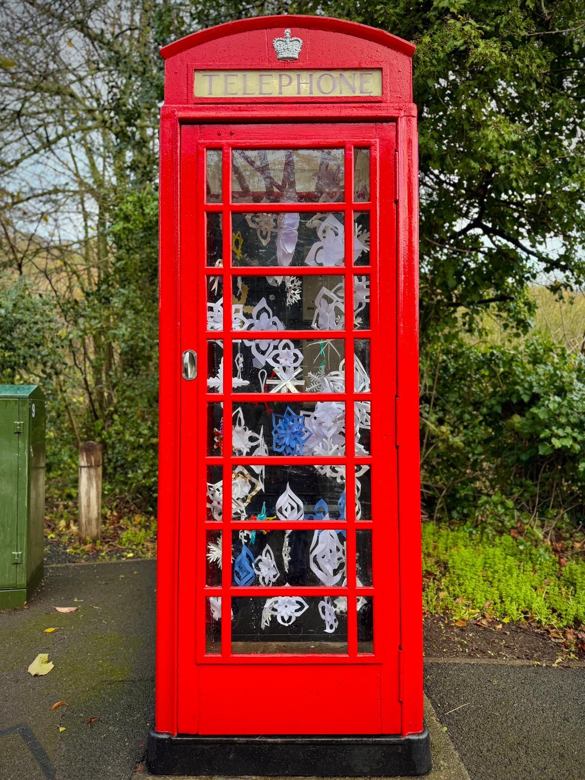 Let it snow! Jackfield phone box gets a new lease of life