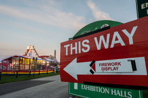 The sign guides the way to the festivities. Photo: Ian Knight / Z70 Photography