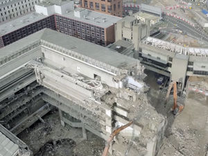 Supporting image for story: Birmingham Central Library demolition as you've never seen it before: Drone footage captures drama of destruction