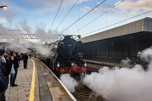 The Flying Scotsman arriving at Stafford Railway Station. Photo: Ian Knight instagram: @Zort70