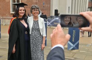  Clare Wilford, 32, from Gobowen, graduates in Occupational Therapy. With proud Mom Bronwen Williams.