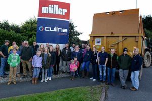 Farmers blocked the entrance to the Muller on Sunday night - with another protest planned tonight