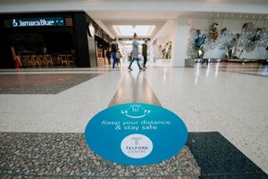 New social distancing at Telford Shopping Centre