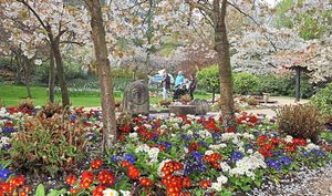 Visitors to the Maxwell Garden at Telford Town Park