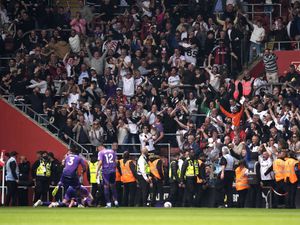 Fulham players celebrate