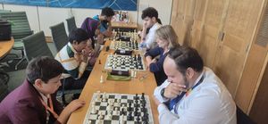 Young people from the Way Youth Zone playing against members of the All-Party Parliamentary Group for Chess