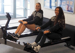 Burton Borough PE staff, Megan Robson and Lia Lyttle