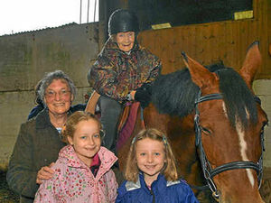 Supporting image for story: Codsall gran has first riding lesson - aged 101