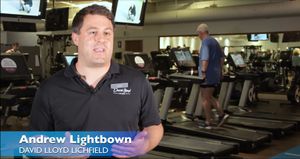 Andy Lightbown appeared in the video on behalf of David Lloyd.