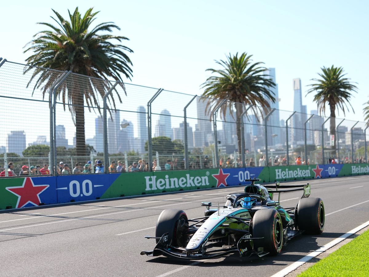 World title favourite George Russell finishes third in season&rsquo;s opening practice