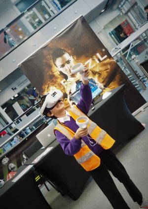 There were chances to try out virtual reality games