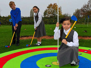 Supporting image for story: Primary school putts golf on curriculum with very own course