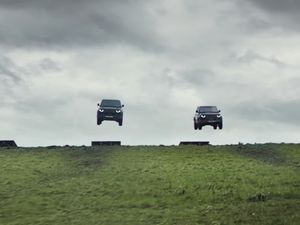 Supporting image for story: New Land Rover Defender takes a beating in new James Bond-themed TV spot
