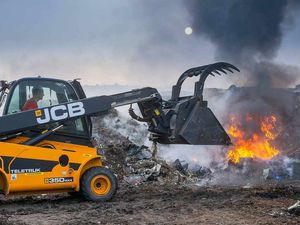 Supporting image for story: Rugeley farm fire: Angry residents FOUR MILES away now being affected by smoke