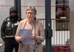 Councillor Karen Tomlinson speaking at the planning committee meeting. Picture: Telford & Wrekin Council