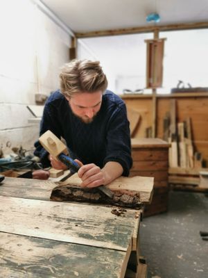Jordan was inspired to take up woodwork by his grandfather