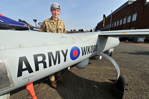 Fallings Park, Wolverhampton and Royal Artillery open day event. Pictured with a drone is: Lance Bombadier: Keira Baxter from Solihull.