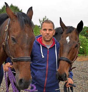 Event rider Carlos Paro with horses Papa Gayo Secret and Summon up the Blood