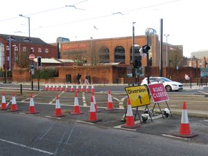 Supporting image for story: No date set for re-opening of turning onto Pipers Row in Wolverhampton