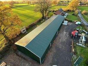 The new farm shop and butchers site was put together by BFG construction. Photo: Wenlock Edge Farm 