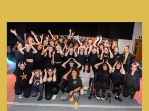 Nicole Lewis (front) will talk about the positive effect the college had on her life