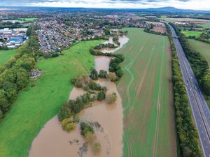 An aerial view of the land concerned - between the A5 and the Rea Brook.