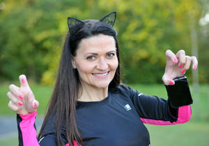 Ania Ratomska donned her pussycat ears for the Wellington race