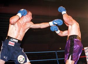Richie Woodhall fights Glen Catley at Telford Ice Rink.