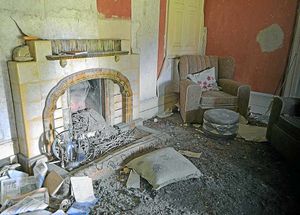 A once favourite armchair by the fire