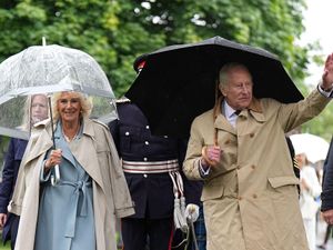 Supporting image for story: King and Queen brave summer downpour to honour Kirkcaldy’s war dead