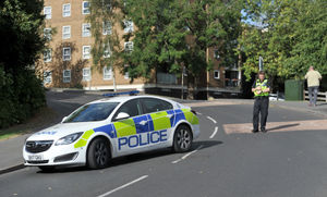 Police at the scene in Brierley Hill