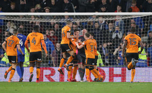 Ruddy is mobbed by his team mates