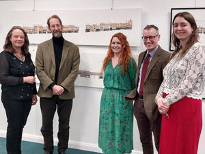 Supporting image for story: Exhibition of artist painstakingly chronicling Shrewsbury in Streetscape Project opens