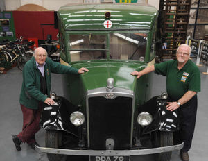 Director Alan Bishop along with member and volunteer Tony Land with the recently restored ambulance at Aldridge Manor Transport Museum in Shenstone Drive, Aldridge.