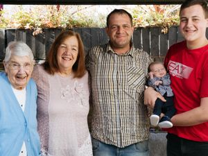 Supporting image for story: Cannock family's delight at arrival of fifth generation 