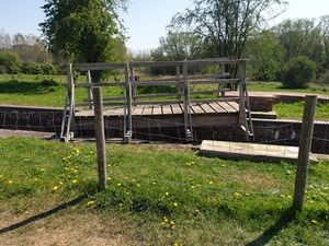 Supporting image for story: 'Total fools' move Newport canal footbridge aside