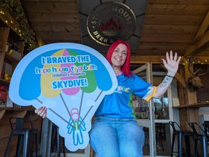Michelle Lloyd overcame her fear of heights and leapt from a plane, raising £4,600 for Hope House children’s hospice in memory of her friend’s son