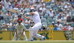 England's Matt Prior is caught behind by Australia's Brad Haddin (not pictured)
