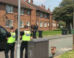 Armed police in Wordsworth Road. Photo: @thewulfran